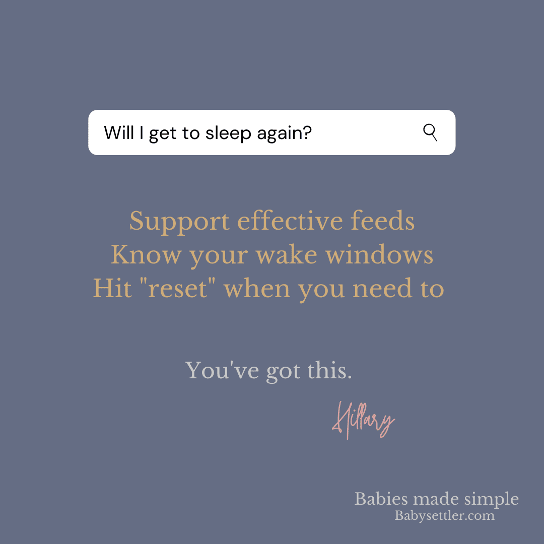 Will I get to sleep again?