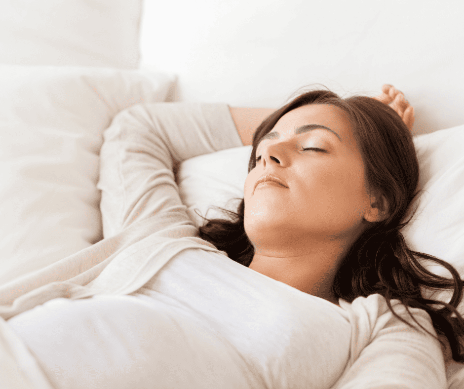 How stress affects pregnancy Pregnant woman sleeping on back